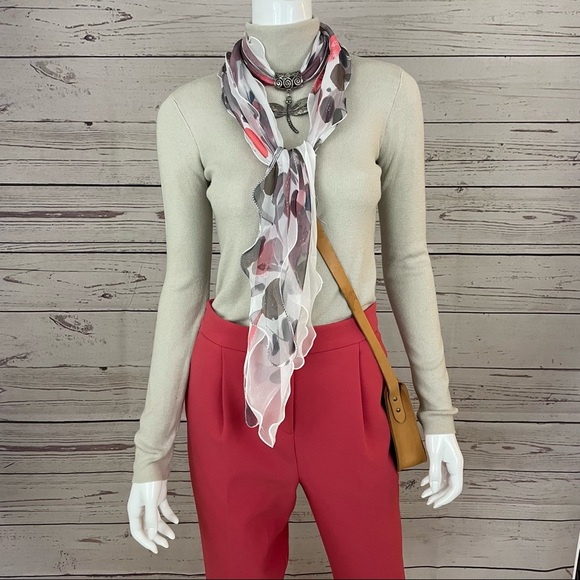 OAK + FORT Turtleneck Cream Tan Beige Long Sleeve Sweater Top S - Picture 4 of 5